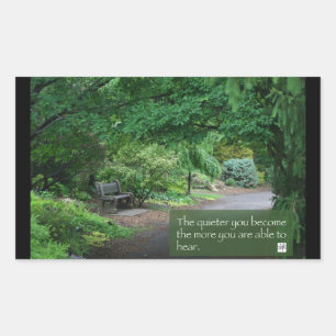 Schöne Kunst mit Weisheitswörtern Rechteckiger Aufkleber