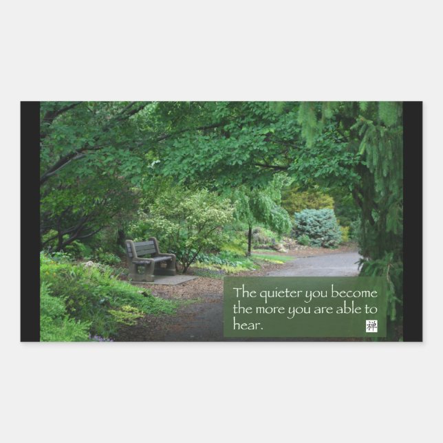 Schöne Kunst mit Weisheitswörtern Rechteckiger Aufkleber (Vorderseite)