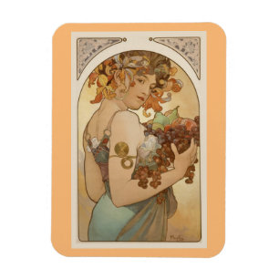 Schöne Kunst Nouveau Jugendstil Alfons Mucha Magnet
