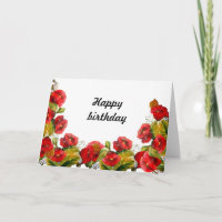 SCHÖNE KÜNSTE BIRTHDAY SCARLET POPPIES
