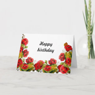 SCHÖNE KÜNSTE BIRTHDAY SCARLET POPPIES KARTE