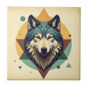 Schöne künstlerisch Vintage geometrische Wolf Brow Fliese