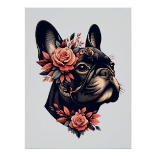 Schöne künstlerische Frenchie Poster