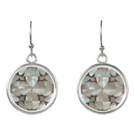 Schöne künstlerische Perlmutte Ohrringe