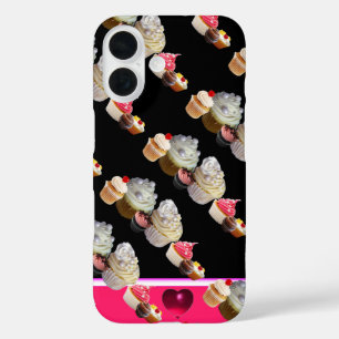 SCHÖNE KUPCAKES WÜSTENSHOP, Pink, Fuchsia White iPhone 16 Hülle