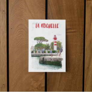 Schöne La Rochelle Frankreich Watercolor Reisen Postkarte