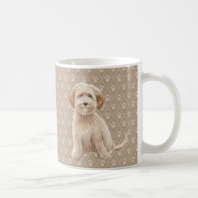 Schöne Labradoodle Hundemalerei-Tasse Tasse (Rechts)