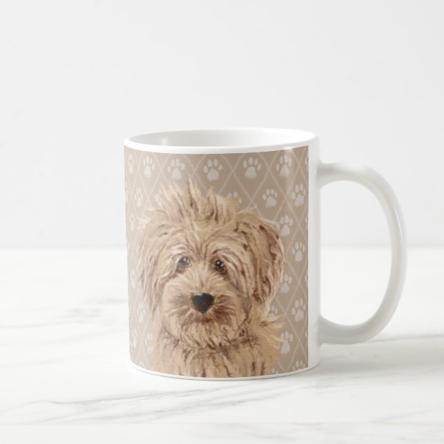 Schöne Labradoodle Hundemalerei-Tasse Tasse (Rechts)