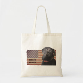 Schöne Labrador Retriever American Flag Tragetasche