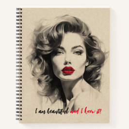 Schöne Lady Notizbuch