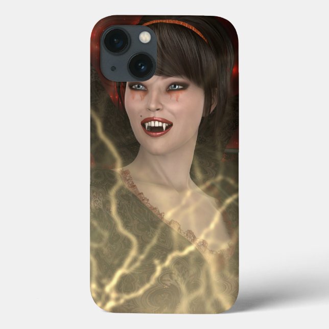 Schöne Lady Vamp Perfekter Halloween-Stil Case-Mate iPhone Hülle (Rückseite)