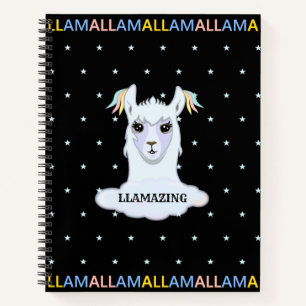 Schöne Lama & Sterne Notizbuch