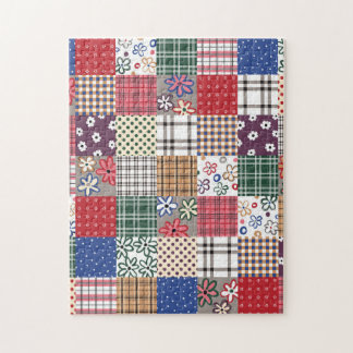 Schöne Land-Patchwork-Steppdecke Puzzle