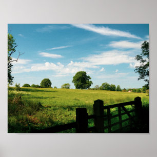 Schöne ländliche Landschaft Poster