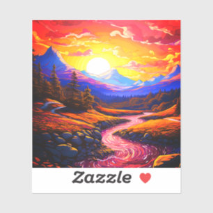 Schöne Landschaft Aufkleber