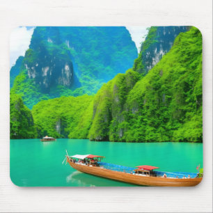 Schöne Landschaft Aussicht Rock Mountain Khao Mousepad