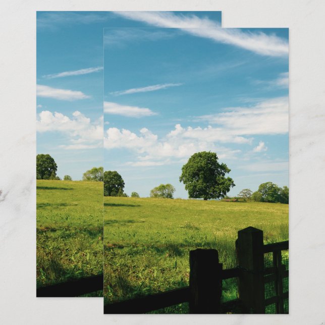 Schöne Landschaft Briefpapier (Vorne/Hinten)