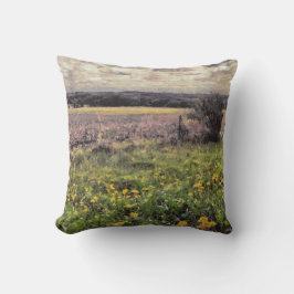 Schöne Landschaft der Landschaft des ländlichen Mi Kissen