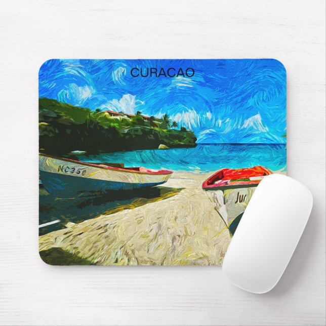 Schöne Landschaft der tropischen Insel Curacao Mousepad (Mit Mouse)