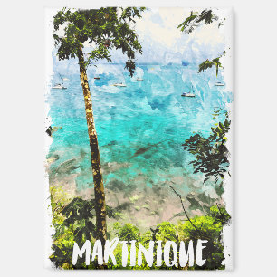Schöne Landschaft der tropischen Insel Martinique Magnet