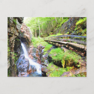 Schöne Landschaft des natürlichen Wasserfalls NH P Postkarte