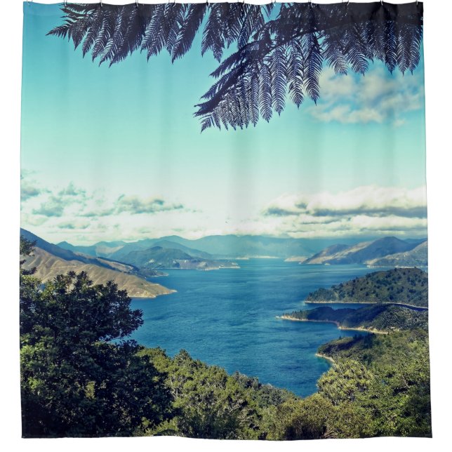 Schöne Landschaft Duschvorhang (Vorderseite)