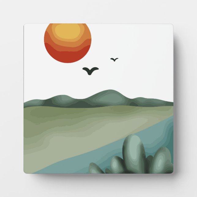 Schöne Landschaft Fotoplatte (Vorderseite)