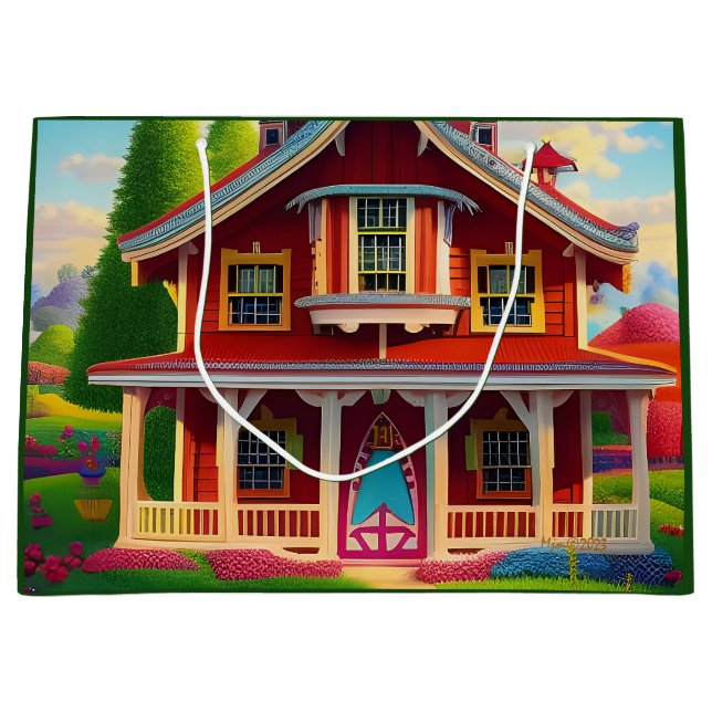 Schöne Landschaft Große Geschenktüte (Vorderseite)