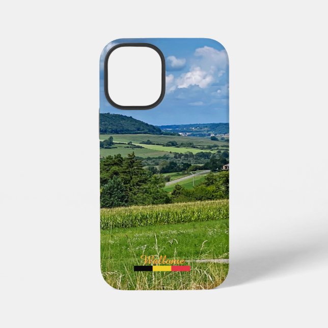 Schöne Landschaft in Wallonien, Reise iPhone Hülle (Rückseite)