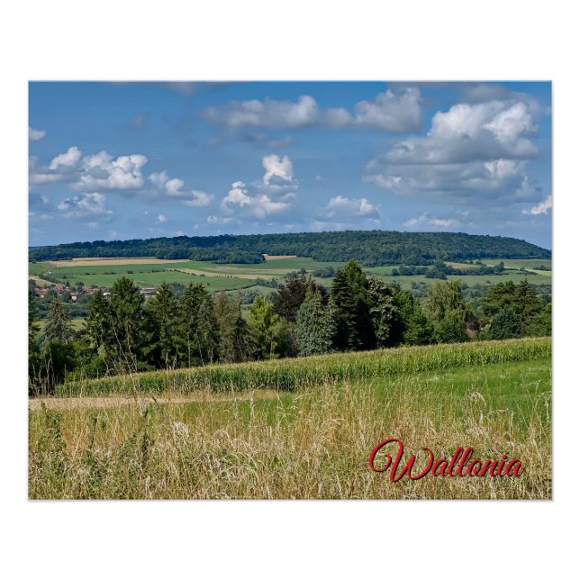 Schöne Landschaft in Wallonien, Reise Poster (Vorderseite)