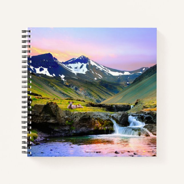 Schöne Landschaft Landschaft Islands Notizbuch (Vorderseite)