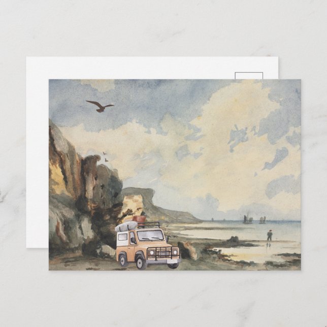 Schöne Landschaft mit Blick auf das Wasser Postkarte (Vorne/Hinten)