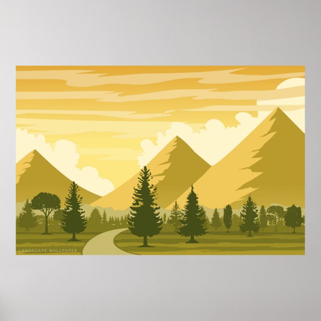 Schöne Landschaft Poster (Vorne)