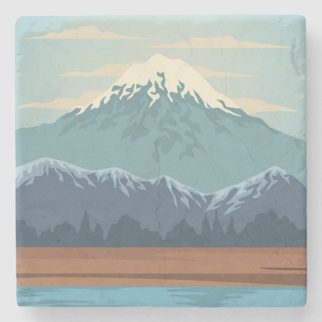 Schöne Landschaft Steinuntersetzer (Vorderseite)