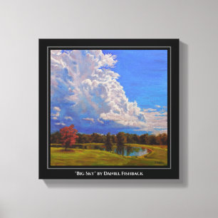 Schöne Landschaft von Illinois mit großen Wolken Leinwanddruck