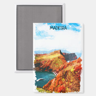Schöne Landschaft von Madeira Magnet