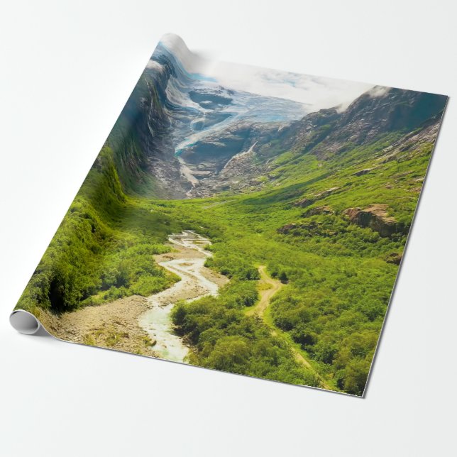 Schöne Landschaft von Norwaytravel, Abenteuer Geschenkpapier (Ungerollt)