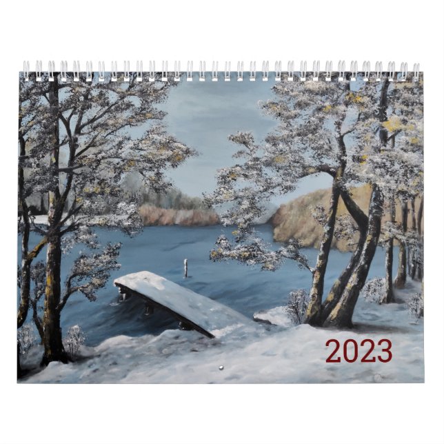 Schöne Landschaften 2023 Kalender - Ölgemälde  (Titelbild)