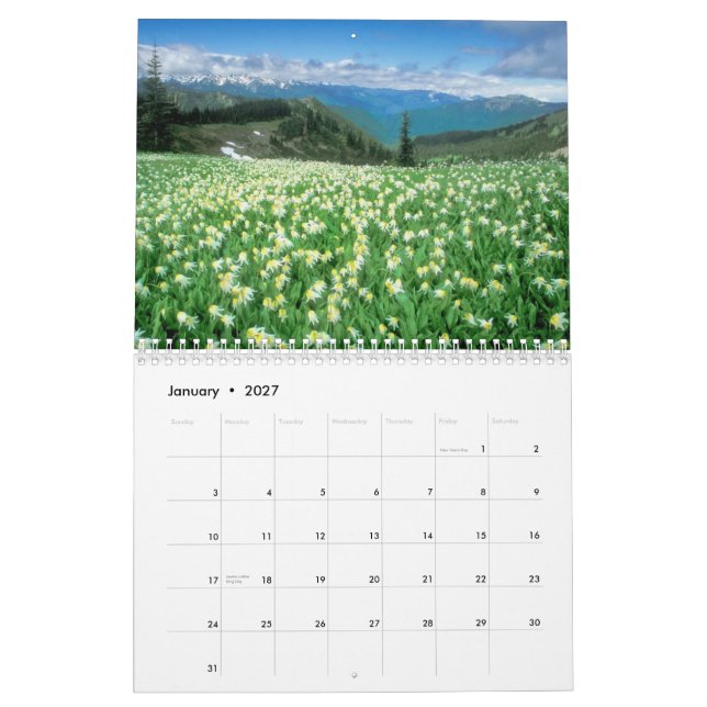 Schöne Landschaften der Welt Kalender (Jan 2027)