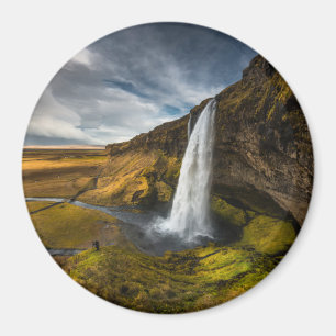 Schöne Landschaftsansicht von Seljalandsfoss Magnet
