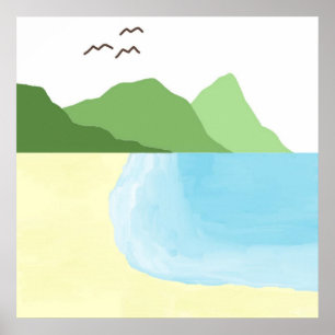 schöne Landschaftskunst Poster