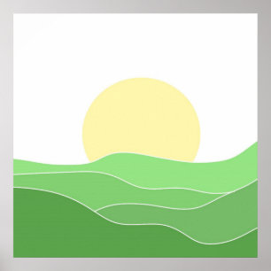 schöne Landschaftskunst Poster