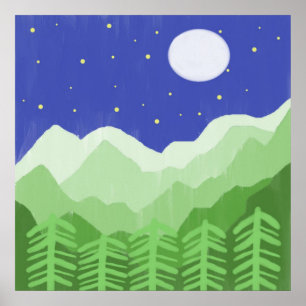 schöne Landschaftsmalerei Poster