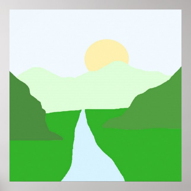 schöne Landschaftsmalerei Poster (Vorne)