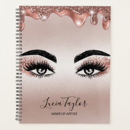 Schöne Lashes Augen Rose Gold Tropfen Make eup mäd Planer