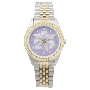 Schöne Lavendel-Orchidee Armbanduhr