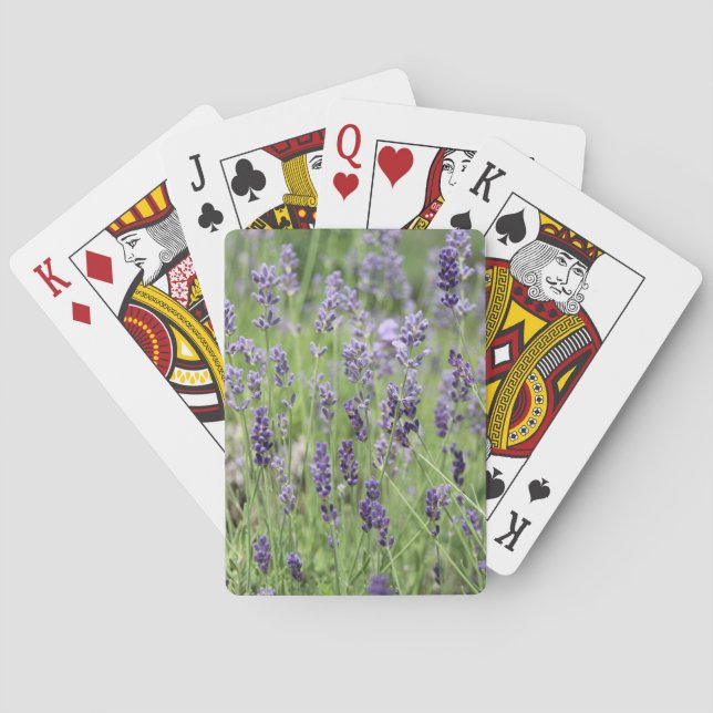 Schöne Lavendel Spielkarten (Rückseite)