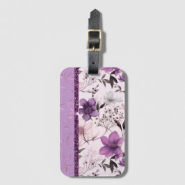 Schöne Lavendel und rosa Blütenpracht Gepäckanhänger