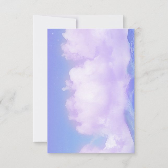 Schöne Lavendel Wolkenlandschaft Dankeskarte (Vorderseite)
