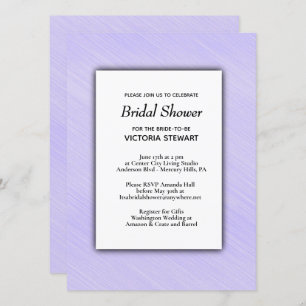 Schöne Lavender Bridal Dusche Einladung